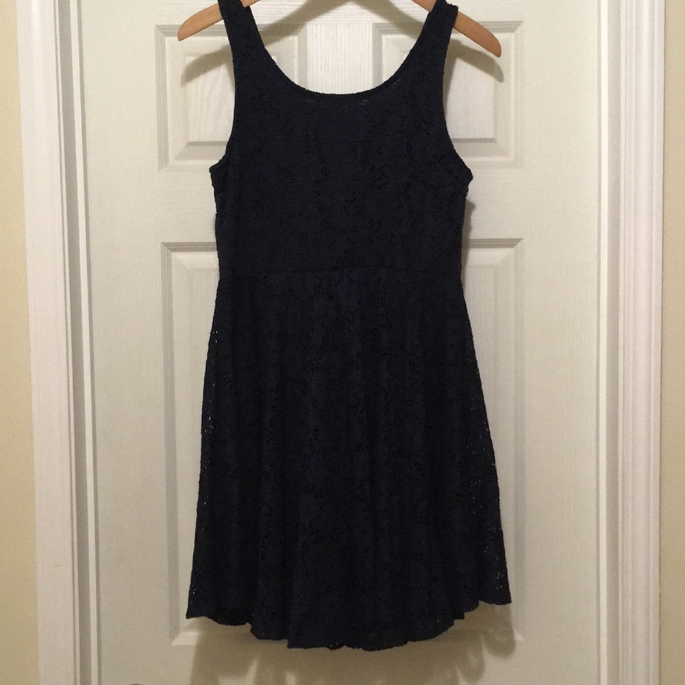 Dark blue lace dress